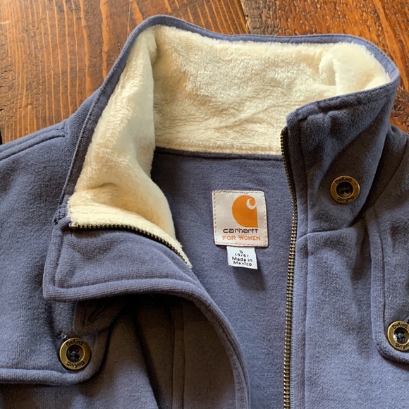 Carhartt periwinkle coloured zip up coat jacket size small, so soft!! - Picture 2 of 5